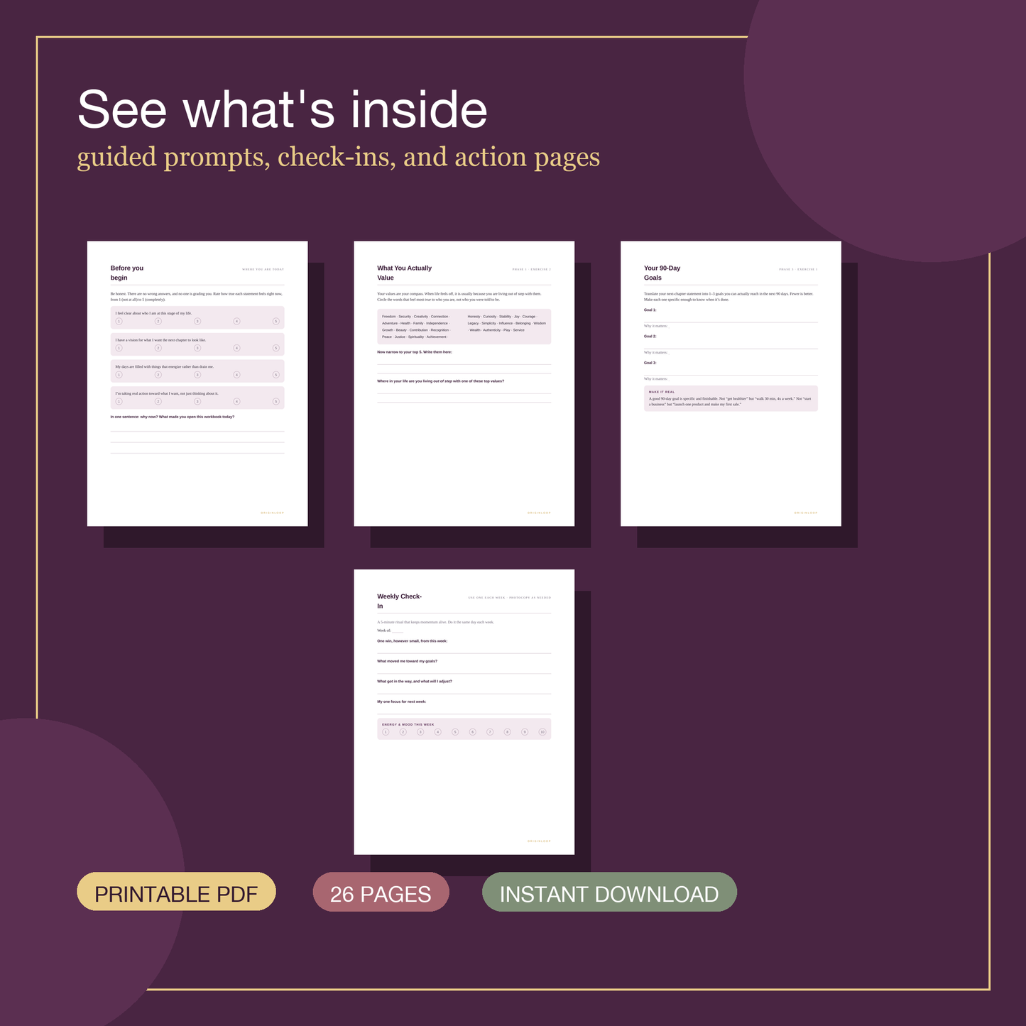 The Reinvention Roadmap | A 90-Day Guided Workbook to Begin Again
