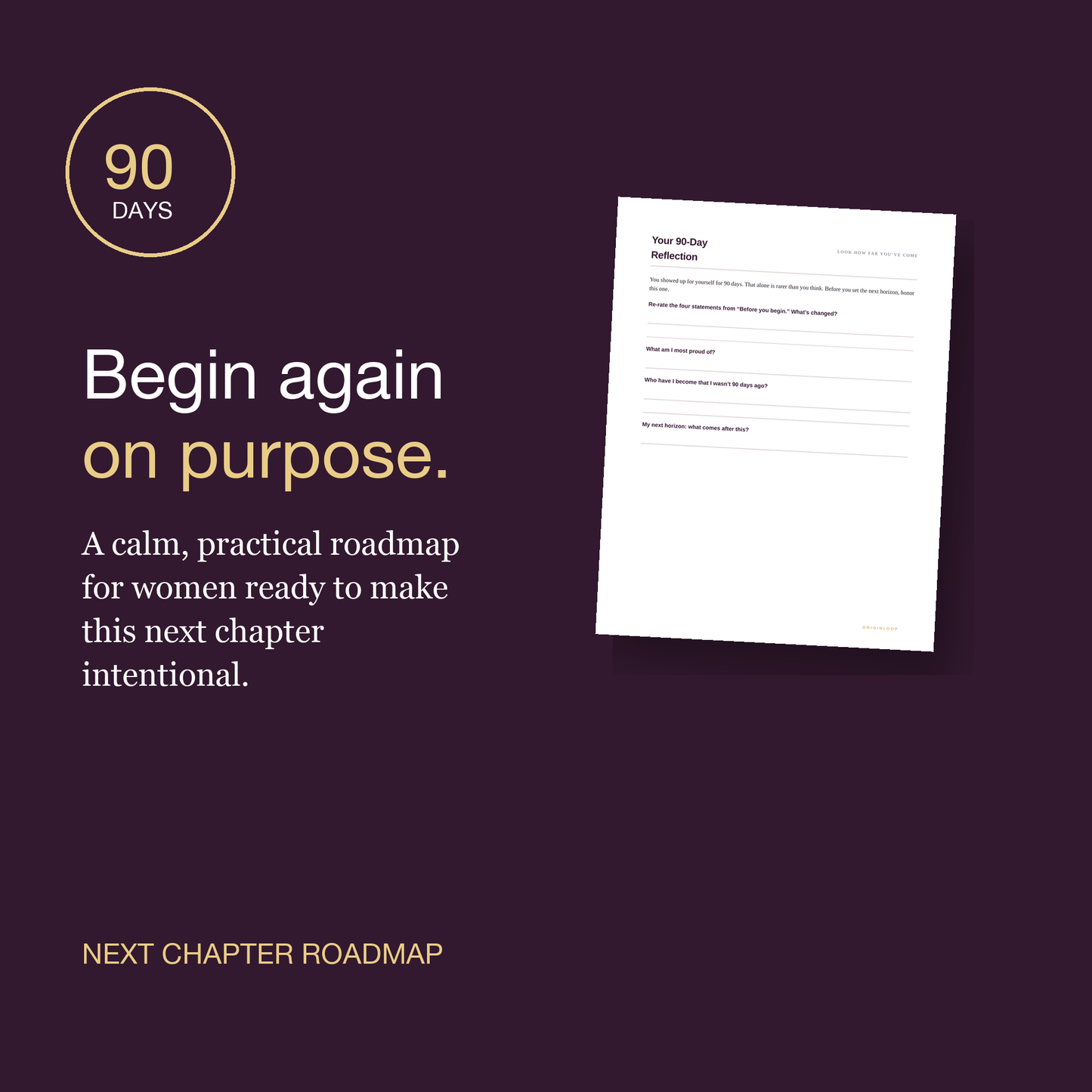 The Reinvention Roadmap | A 90-Day Guided Workbook to Begin Again