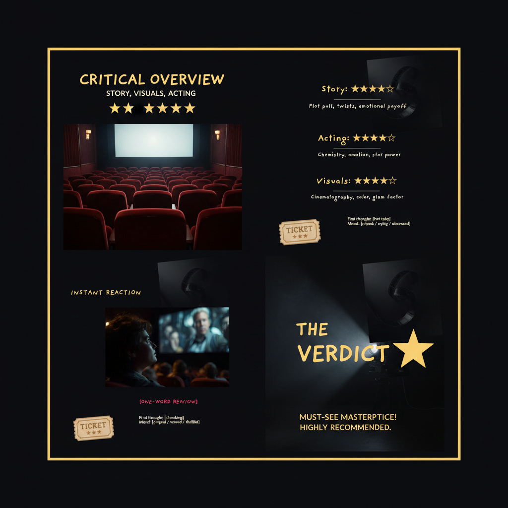 Movie Review Instagram Carousel Canva Template Pack