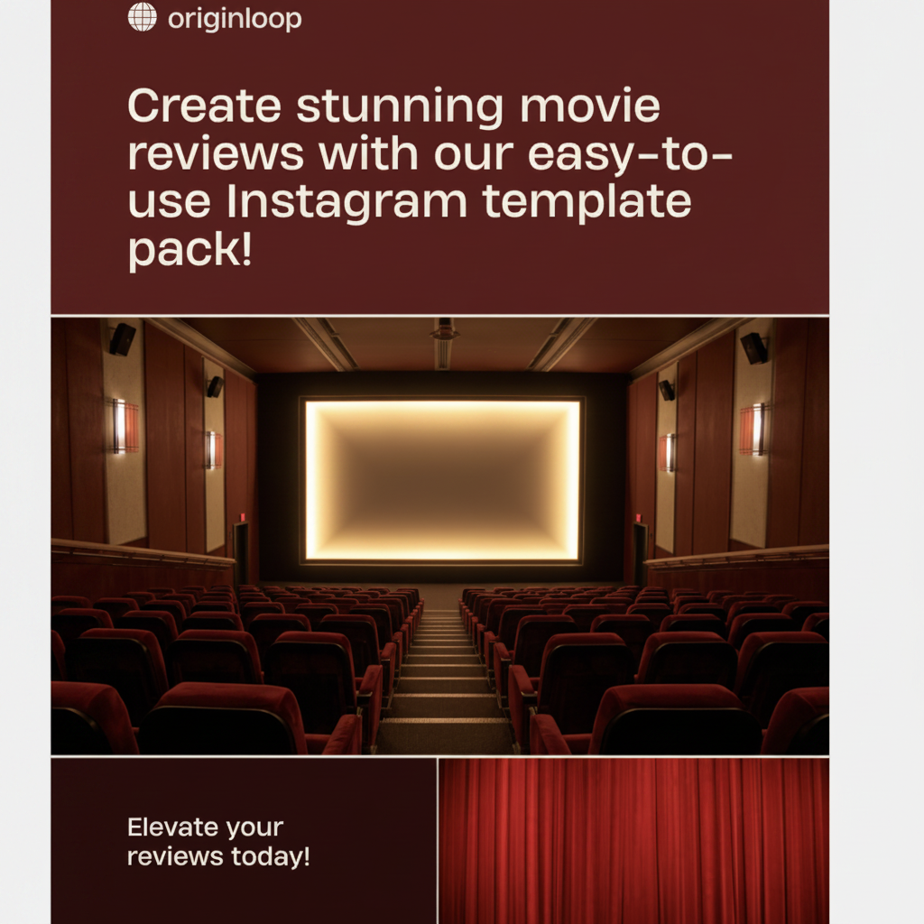 OriginLoop Instagram template pack - Create stunning movie reviews with our easy-to-use template pack